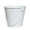 White, variant on pdqouc Galvanized Metal Bucket with Handle, Rustic Round Plant Pot Basket for Succulents, Candy Bowl, and Home Decor, Versatile Organizer for Garden or Party