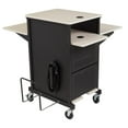 thumbnail image 3 of Oklahoma Sound PRC Series Metal Jumbo Plus Presentation Cart in Black, 3 of 13