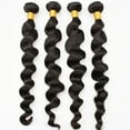 thumbnail image 4 of Wig Hair Bundles Brazilian Hair Weave - 24in Natural Black Wavy Hair, Soft and Realistic, Dyeable, Elegant Look, Full Hair Extensions, Women, Fashion Styling, Party and Daily Use Makeup Organizers, 4 of 4