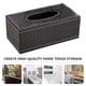 thumbnail image 5 of Cubierta de caja de pañuelos de cuero rectangular y carrito, almacenamiento organizador de escritorio, 5 of 5