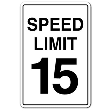 SPEED LIMIT 15 Decal driving car racing slow driver race | Indoor/Outdoor | 5