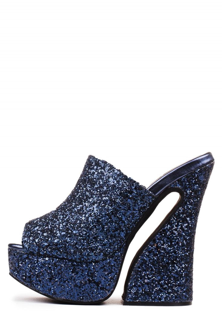 Jeffrey Campbell Dayana Navy Glitter 