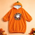 thumbnail image 4 of LEKWK Blanket Hoodies for Women Cute Pumpkin Costume Novelty Graphic Fleece Halloween Costume Soft Comfy Fall Winter Sleepwear Loungewear, 4 of 5