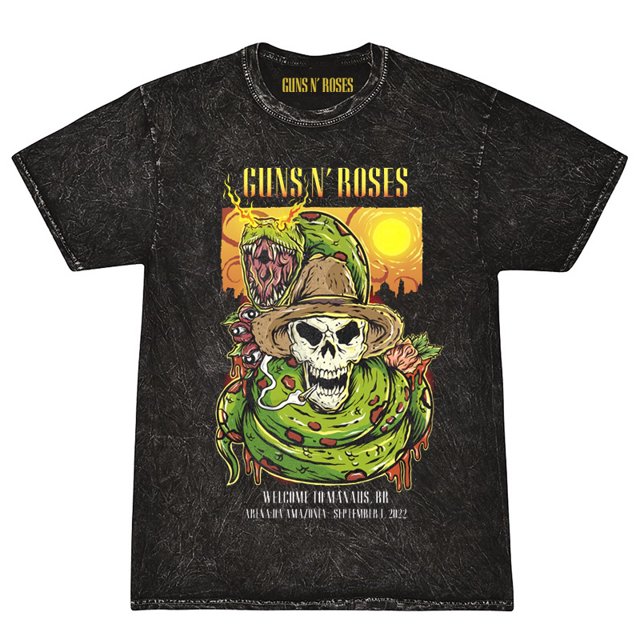 Guns N‘ Roses Nous Sommes de Retour Style Rétro de Rue T-Shirts Imprimés Lavage Mode Féminine Manches Courtes Amples T-Shirts d'Été Femmes