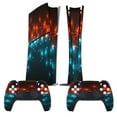 thumbnail image 2 of Abstract Red And Blue Lightning PS5/PS5 Pro/PS5 Slim Digital Disc Skin Sticker For Console And Controller Skins, 2 of 7