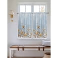thumbnail image 2 of Starfish Summer Beach Bathroom Window Curtain, Coastal Ocean Wooden Sea Shell Light Filtering Coffee Kitchen Curtains, Bedroom Living Room Curtains 2 Panel 84"x45", 2 of 6