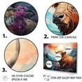 thumbnail image 3 of Designart "Pastel Yak Wilderness Territory" Yaks Floater Framed Canvas Prints, 3 of 5