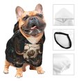 thumbnail image 3 of Fotbe Metal Style Horned Skull Sudadera con Estampado para Perros Pequeños – Suéter con Capucha para Mascotas, Tela Suave de Forro Polar con Bolsillo-X-Large, 3 of 7