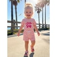 thumbnail image 3 of BemeyourBBs Newborn Baby Girls Little Sister Outfits Waffle Knit Little Sis Letters Letters Embroidery Short Sleeve Romper with Pockets Shorts Set 2Pcs Infant Baby Girl Summer Clothes, 3 of 9
