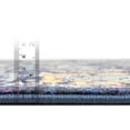 thumbnail image 3 of Unique Loom Augustus Collection Area Rug - Assisi (8' Round Navy Blue/Black), 3 of 8