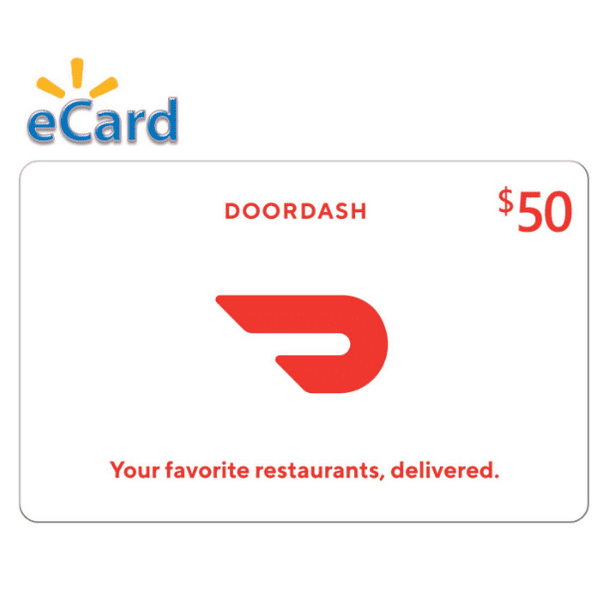 Doordash 50 Gift Card Email Delivery Walmart Com Walmart Com