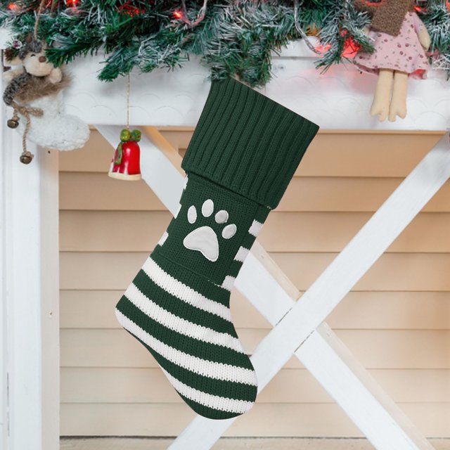 Dsscvnef Pet Pattern Stockings Christmas Tree Stockings Snowflake Xmas Stockings Fireplace Hanging Stockings Xmas Bags for Christmas Decoration Family Holiday Party Home