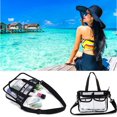 thumbnail image 3 of Bolsa de cosméticos EVA transparente, bolsa de almacenamiento de maquillaje de viaje portátil para mujeres y niñas, bolsa de aseo impermeable, bolsa de hombro para viajes en la playa, 3 of 5