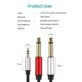 thumbnail image 5 of OLIVE- 3.5Mm 1/8" Trs To Double 6.35Mm 1/4" Ts Mono Stereo Y-Splitter Cable For Speaker, 5 of 6