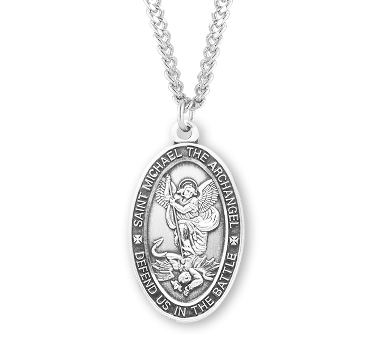 Buy FaithHeartFaithHeart Saint Michael Necklace for Men, Stainless Steel Archangel  St Michael Pendant Jewellery Engraved, Catholic Amulets for men  Firefighters (with Gift Box) Online at desertcartINDIA