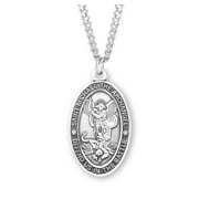 EXTEL St. Michael Sterling Silver Medal Necklace