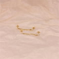 thumbnail image 4 of Gold Stud Earrings for Women Dainty Cartilage Earrings Double Piercing Earrings Chain Drop Dangle Earrings Cubic Zirconia Sparkly Earrings Trendy Small Long Chian Jewelry Gift, 4 of 6