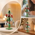 thumbnail image 6 of Tabletop Glass Christmas Tree Ornament Set, Mini Tree with Detachable Hanging Decorations for Office Desk Mantel Home Holiday Winter Decor, 6 of 7