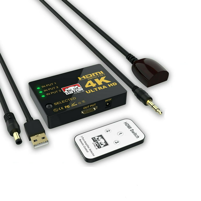 3x1 HDMI Switch - Full HD, 3D, Ultra HD, 4K, IR Remote Control