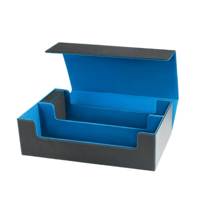 Tachiuwa Card Deck Box Collectible Sturdy Gathering Card Toy Strong Game Card Storage black blue