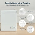 thumbnail image 4 of TABU Chest Freezer, 7.0 Cu Ft Deep Freezer with Adjustable Temperature, Compact Freezer with Top Open Door (White), 4 of 7