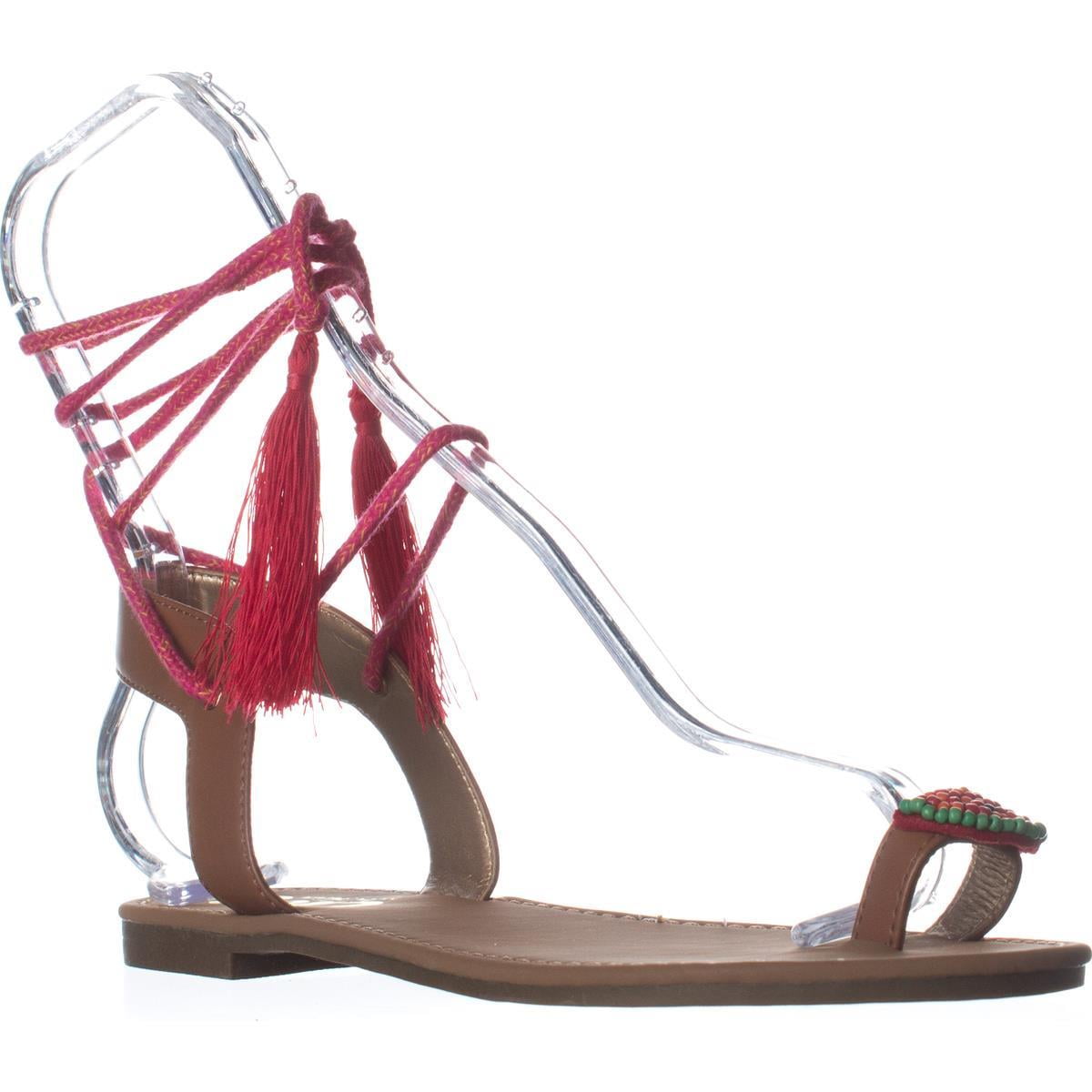 Sam Edelman - Womens Circus by Sam Edelman Binx5 Toe Ring Lace Up Sandals, Saddle - Walmart.com 