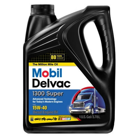 (9 pack) Mobil Delvac 15W-40 Heavy Duty Diesel Oil, 1 (Best Oil For Vtx 1300)
