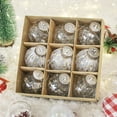 9 Pcs Christmas Ball Ornaments 6cm/2.36 Inch Shatterproof Christmas