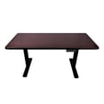 thumbnail image 2 of AnthroDesk Dual Motor Programmable Sit Stand Desk (Black Frame with 60" x 30" Black/Mahogany Top), 2 of 7