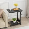 thumbnail image 1 of vfytbgnhj Adjustable Height C Table Sofa Side Bedside Table with Wheels  Hospital Bed Table Rolling Tray with Storage  Mobile Computer Desk Laptop Table(Grey), 1 of 5