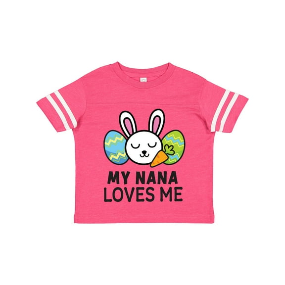 Inktastic My Nana Loves Me with Bunny and Easter Eggs Boys or Girls Toddler T-Shirt