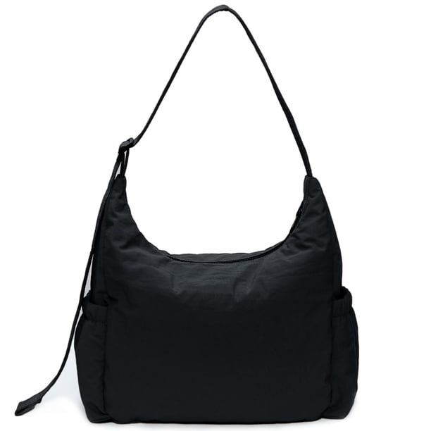 Bolso bandolera Hobo Dulcet Project de nailon negro para mujer