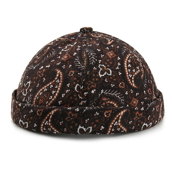 Ysmooiuy Vintage Brimless Hat Breathable with Decoration Cotton Adjustable Women