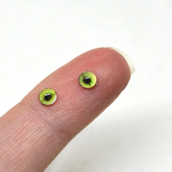 4mm Super Small Tiger Tiny Animal Glass Eyes