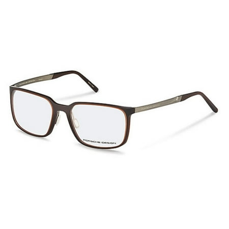 Porsche Design Men's Brown Square Eyeglass Frames 8338 C 55