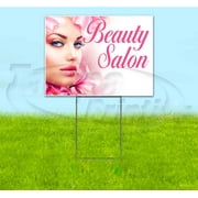 Beauty Salon (18" x 24") Yard Sign, Includes Metal Step Stake