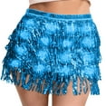 thumbnail image 5 of UQJfacai Sparkly Sequin Fringe Skirt Light Up Tassel Shorts Belly Dance Skirts Rave Festival Outfits for Women, 5 of 6