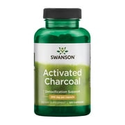 Swanson Activated Charcoal Capsules, 260 mg, 120 Count
