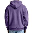 thumbnail image 4 of Mens Corduroy Hoodies Zip Up Oversized Long Sleeve Hooded Jacket Drawstring Hooded Cardigan Casual Fall Winter Streetwear Daily Wear, 4 of 5