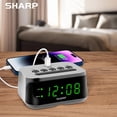 thumbnail image 5 of Reloj despertador Sharp SPC235DGAMZ con puerto de carga USB-C y LED verde, 5 of 5