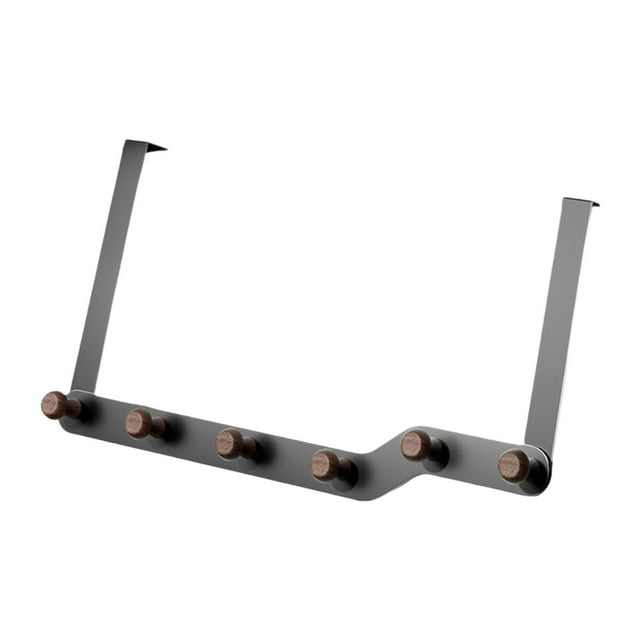 Ganchos para colgar sobre la puerta con 6 ganchos, toallero colgante para colgar sobre la puerta, organizador para ropa, abrigos, sombreros y baño. gris
