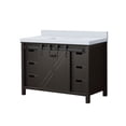 thumbnail image 2 of Marsyas 48 in W x 22 in D Brown Bath Vanity and Cultured Marble Countertop, 2 of 6