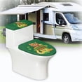 thumbnail image 6 of HELLHERO St. Patrick's Day Soft Universal Stretch Polyester Toilet Lid Cover Set Modern Bathrooms Non-Slip Machine Washable U-Shaped 2 Pcs Set, 6 of 8