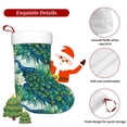 thumbnail image 5 of Honeii Peacock And Flowers for Christmas Stocking,Large Xmas Stocking,Holiday and Family Stocking for Fireplace Christmas Holiday Party Decoration, 5 of 7