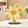 thumbnail image 4 of Sunflower Table Clock, Silent Analog Clock, Decoration for Office, Living Room, Bedroom, 4 of 7