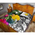 thumbnail image 4 of Papua Nueva Guinea Colcha Personalizada Juego de Apuestas Blanco - Turtle Plumeria, 4 of 5