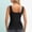 Black, variant on Women's Wide Strap Shelf Bra Tank,Adjustable Strap Casual Layering Top,S