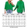 thumbnail image 2 of Camisa Chemisiers pour femmes Top à manches longues en coton à simple boutonnage tenue quotidienne (vert S) Ygjytge Verde T S para Mujer, 2 of 6