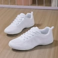thumbnail image 2 of Girls White Cheerleading Cheer Shoes Womens Dance Sneakers Athletic Training Tennis Breathable Competition Walking Shoes, 2 of 8