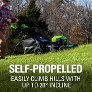 Greenworks 40V 21 Brushless Cordless (Self-Propelled) Lawn Mower, 5.0Ah Battery and Charger Included